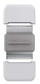 Pet Life 'Zipocket' 2-in-1 Underake and Stainless Steel Travel Grooming Pet Comb - Grey