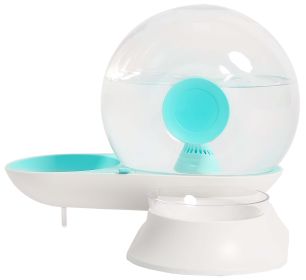 Pet Life 'Auto-Myst' Snail Shaped 2-in-1 Automated Gravity Pet Filtered Water Dispenser and Food Bowl - Blue