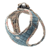 Step-In Denim Dog Harness - Beige Plaid  - Large - Beige Plaid