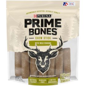 Purina Prime Bones Wild Venison Stick Treats for Dogs, 21 oz Pouch - Purina