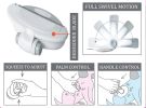 Pet Life 'Gyrater' Swivel Travel Grooming Deshedding Pet Comb - Default