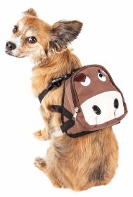 Pet Life 'Mooltese' Large-Pocketed Compartmental Animated Dog Harness Backpack - Medium