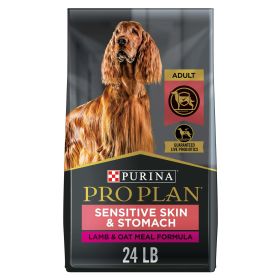 Purina Pro Plan Sensitive Skin and Stomach for Adult Dogs Lamb Oat Meal 24 lb Bag - Purina Pro Plan