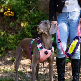 Pet chest sling Explosion-proof punch dog sling Dog leash dog rope pet supplies - AN6-pink-S