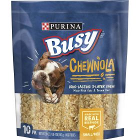 Purina Busy Rawhide Chewnola Oats & Brown Rice Treat for Dogs, 20 oz Pouch - Busy