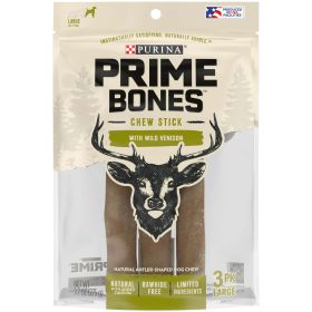 Purina Prime Bones Wild Venison Chew Stick Treats for Dogs 9.7 oz Pouch - Purina
