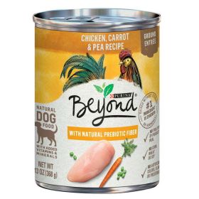 Purina Beyond Natural Wet Dog Food Pate Grain Free Chicken Carrot & Pea Recipe Ground Entree 13 oz Can - Beyond