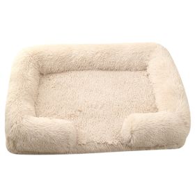 Doghouse Cathouse Plush Round Pet Bed (Option: M27 Light Brown-XXL Contains Inner Sleeve)