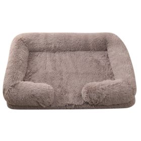 Doghouse Cathouse Plush Round Pet Bed (Option: M27 Beige Brown-XL Contains Inner Sleeve)