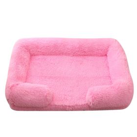 Doghouse Cathouse Plush Round Pet Bed (Option: M27 Bright Pink-L Containing Inner Sleeve)