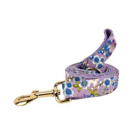 Purple And Wind Floral Dog Collar Hand Holding Rope Metal Bandana Bow Strap Out Shit Bag (Option: Dog Leash-XL)